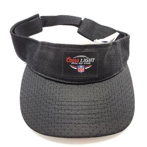 Coors Light Beer Sun Visor Hat Black‎ Adjustable NFL Football Golf Headmost